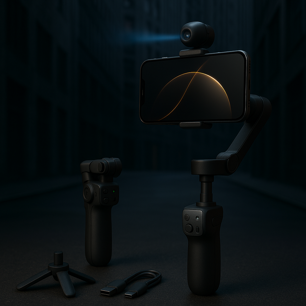 Smart V8™ Gimbal – 3-Axis Phone Stabilizer with Tripod & AI Tracking (basic kit)