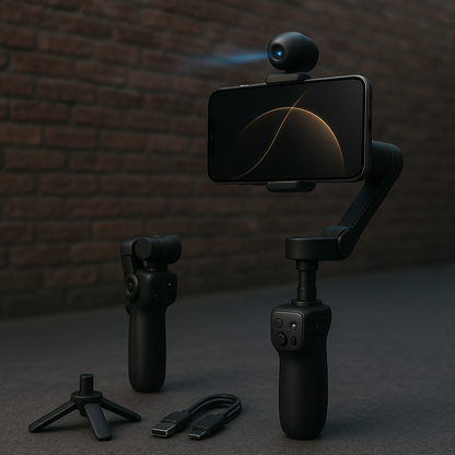 Smart V8™ Gimbal – 3-Axis Phone Stabilizer with Tripod & AI Tracking (including: AI Follow-up assistant)