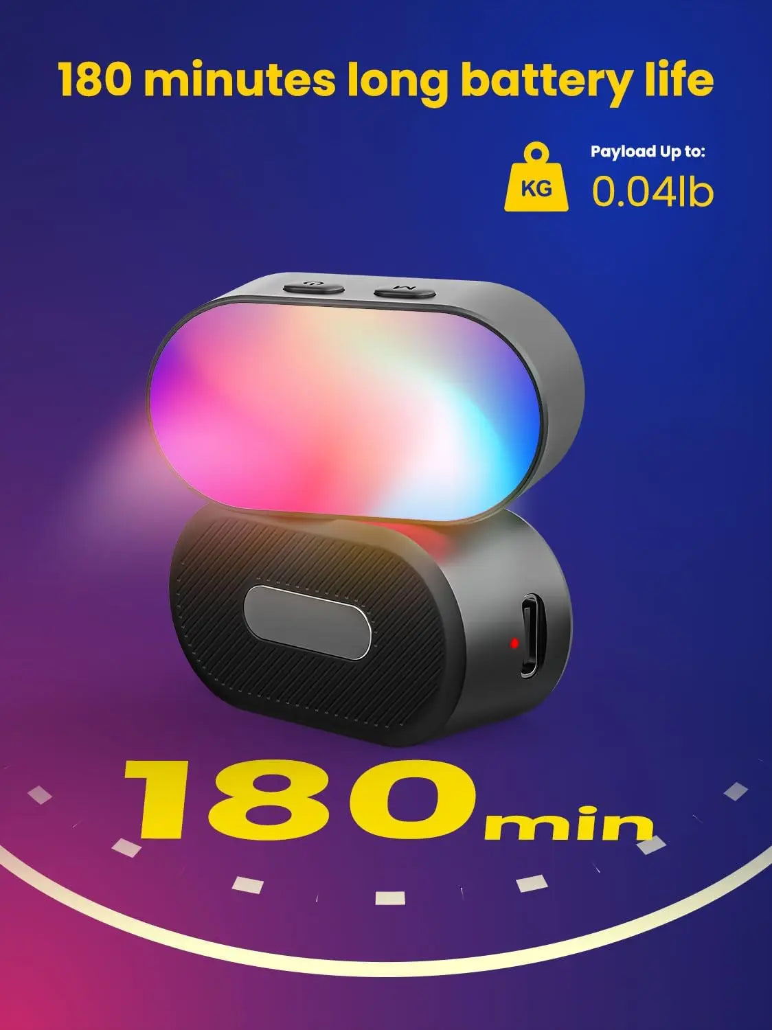 Magnetic Fill Light 7 Color Adjustment Gimbal LED
