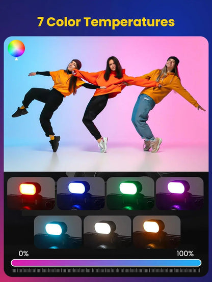 Magnetic Fill Light 7 Color Adjustment Gimbal LED