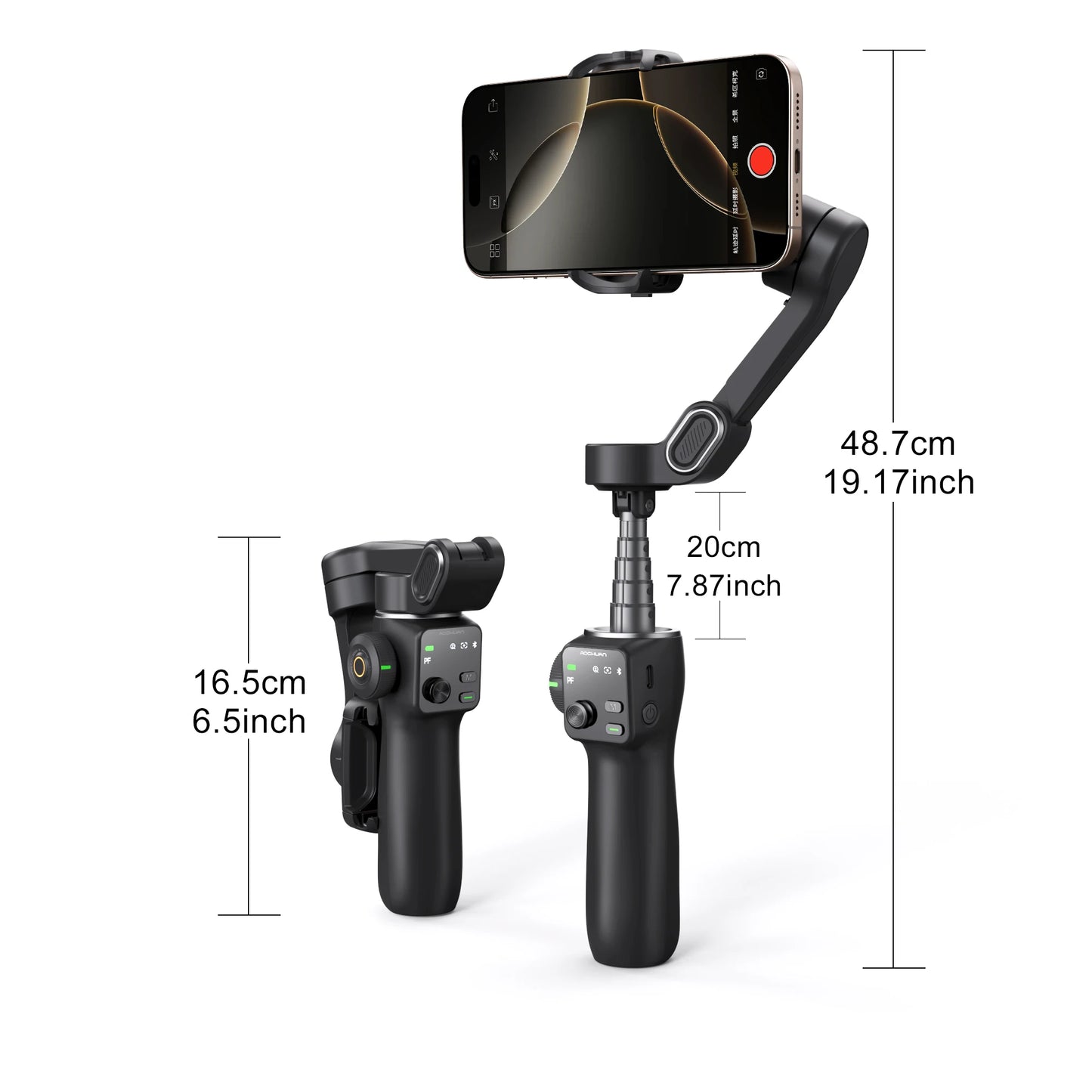 Smart V8™ Gimbal – 3-Axis Phone Stabilizer with Tripod & AI Tracking (Full Kit)